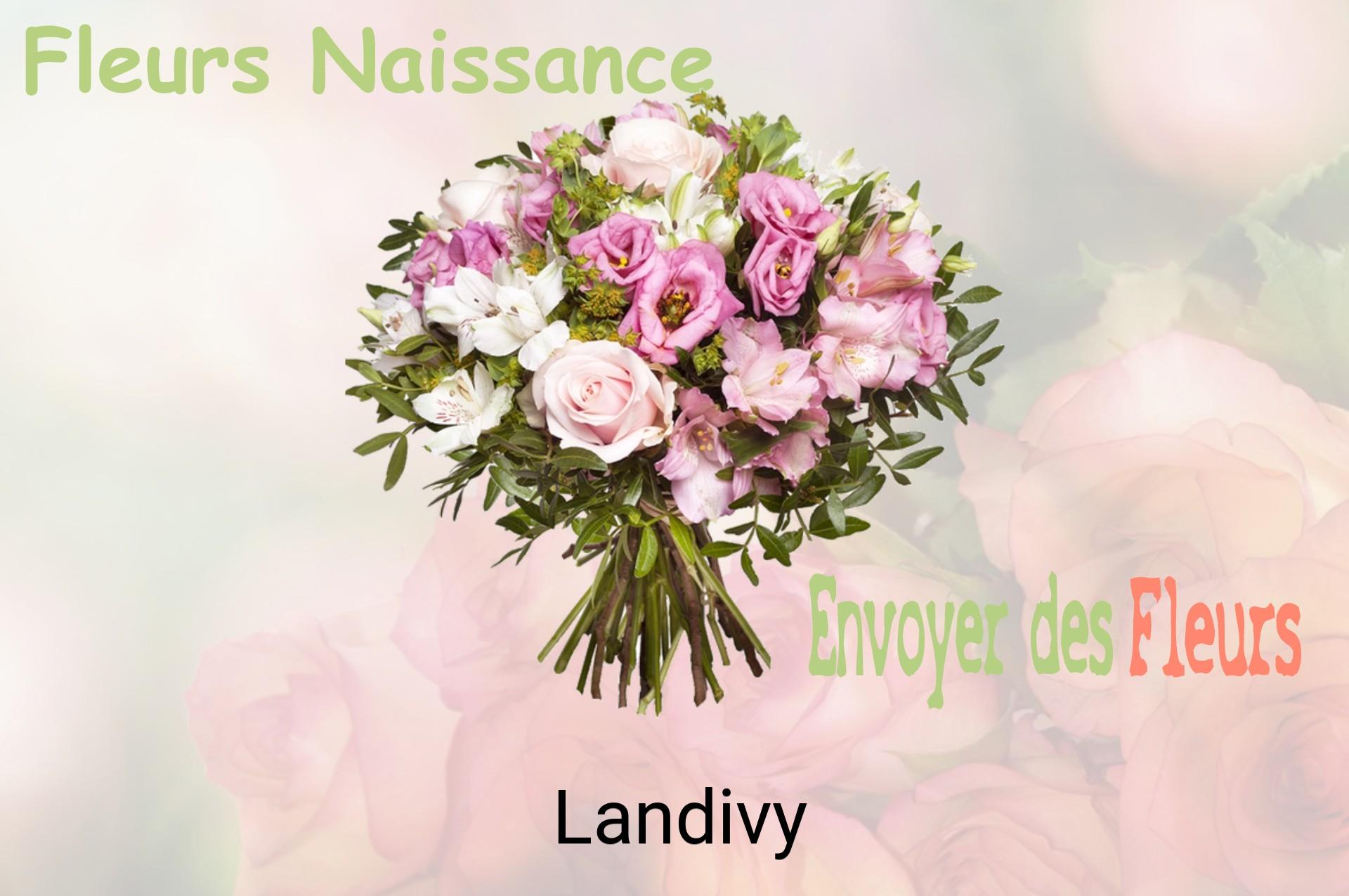 Bouquet de fleurs de naissance livré à Landivy